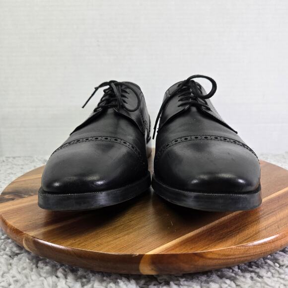 Cole Haan Jefferson Grand Os Black Cap Toe Brogue Oxford Dress Shoe Mens 10.5 M - Picture 4 of 13